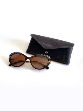 Dolce & Gabbana DG 6135 - 315913 Brown Cat Eye Sunglasses